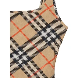 check-pattern swimsuit