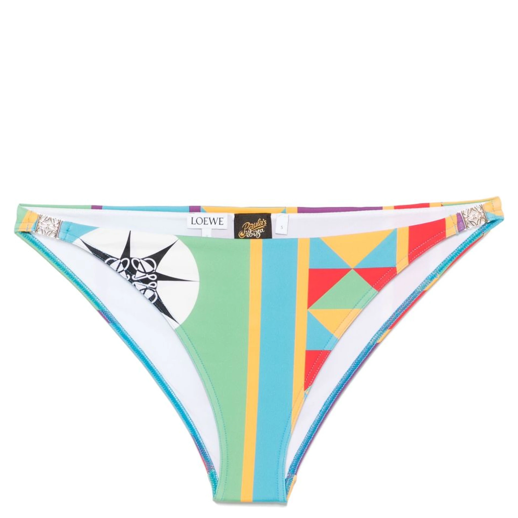 x Paula's Ibiza geometric-print bikini bottoms