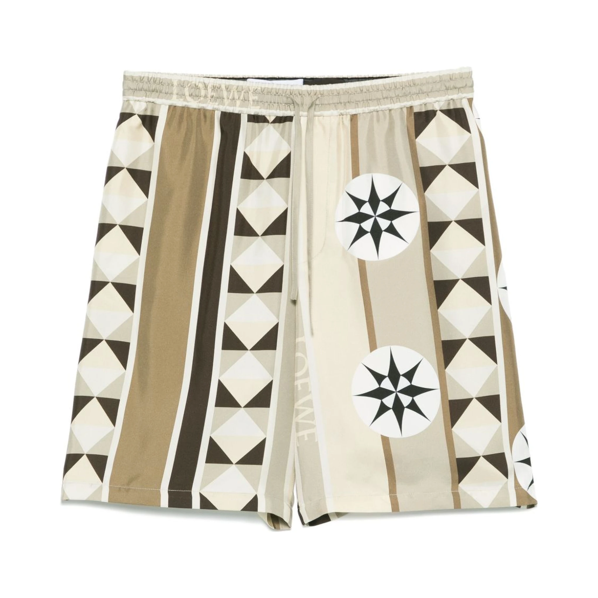 Paula's Ibiza Straight-leg Printed Silk Drawstring Shorts