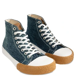 حذاء رياضي عالي الرقبة من الدنيم مزين بالمطاط من باولا إيبيزا بلوك باللون الأزرق