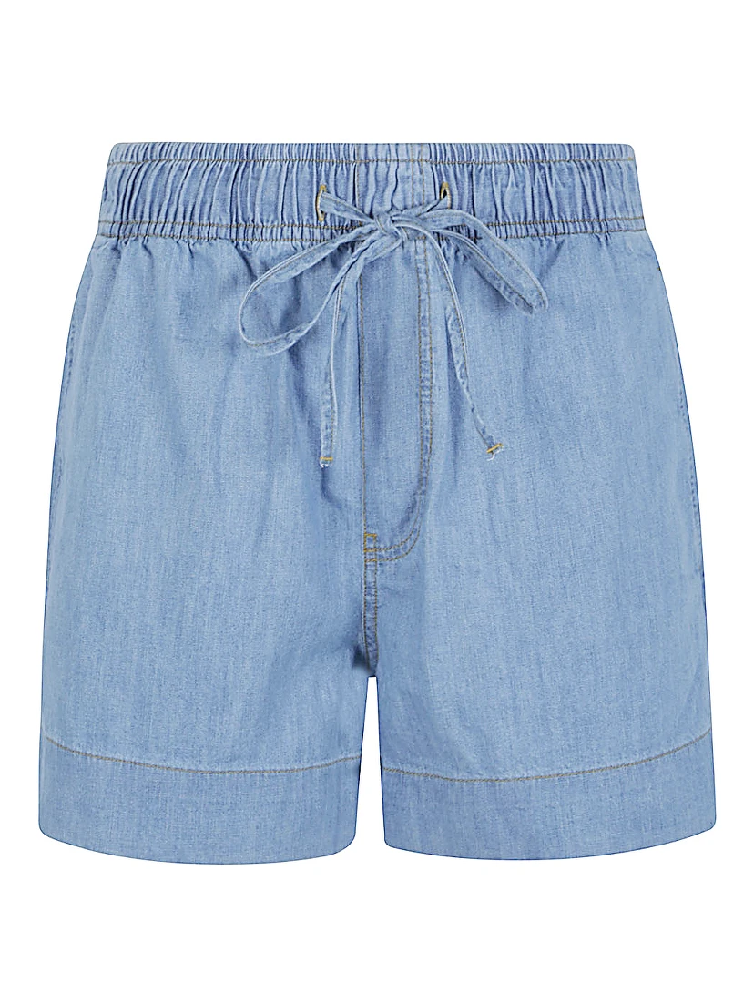 elastic-waistband shorts