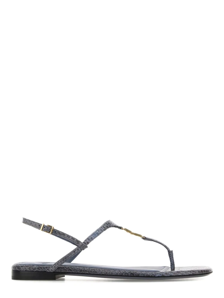 FFold leather logo sandals