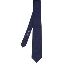 Aries geometric-pattern silk tie