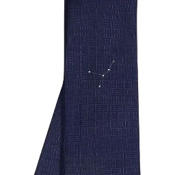 Aries geometric-pattern silk tie