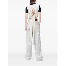 knot-detail polo top