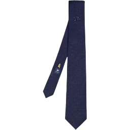 Aries geometric-pattern silk tie