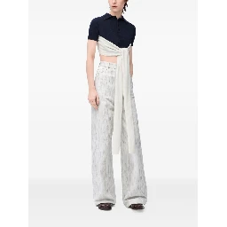 knot-detail polo top