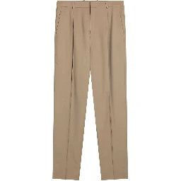Wool Gabardine High-Waisted Carrot Trousers
