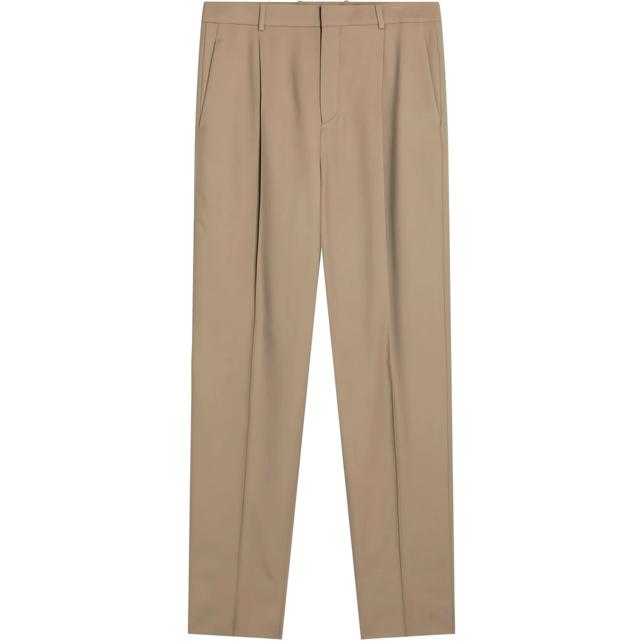 Wool Gabardine High-Waisted Carrot Trousers