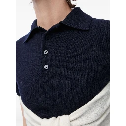 knot-detail polo top