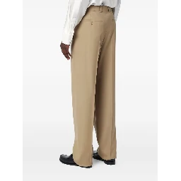 Wool Gabardine High-Waisted Carrot Trousers