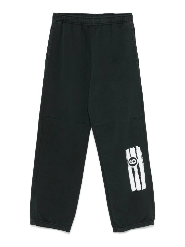 Numbers-motif track pants