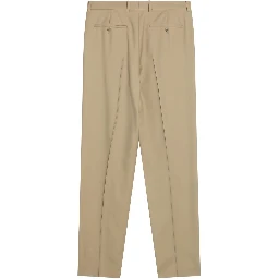 Wool Gabardine High-Waisted Carrot Trousers