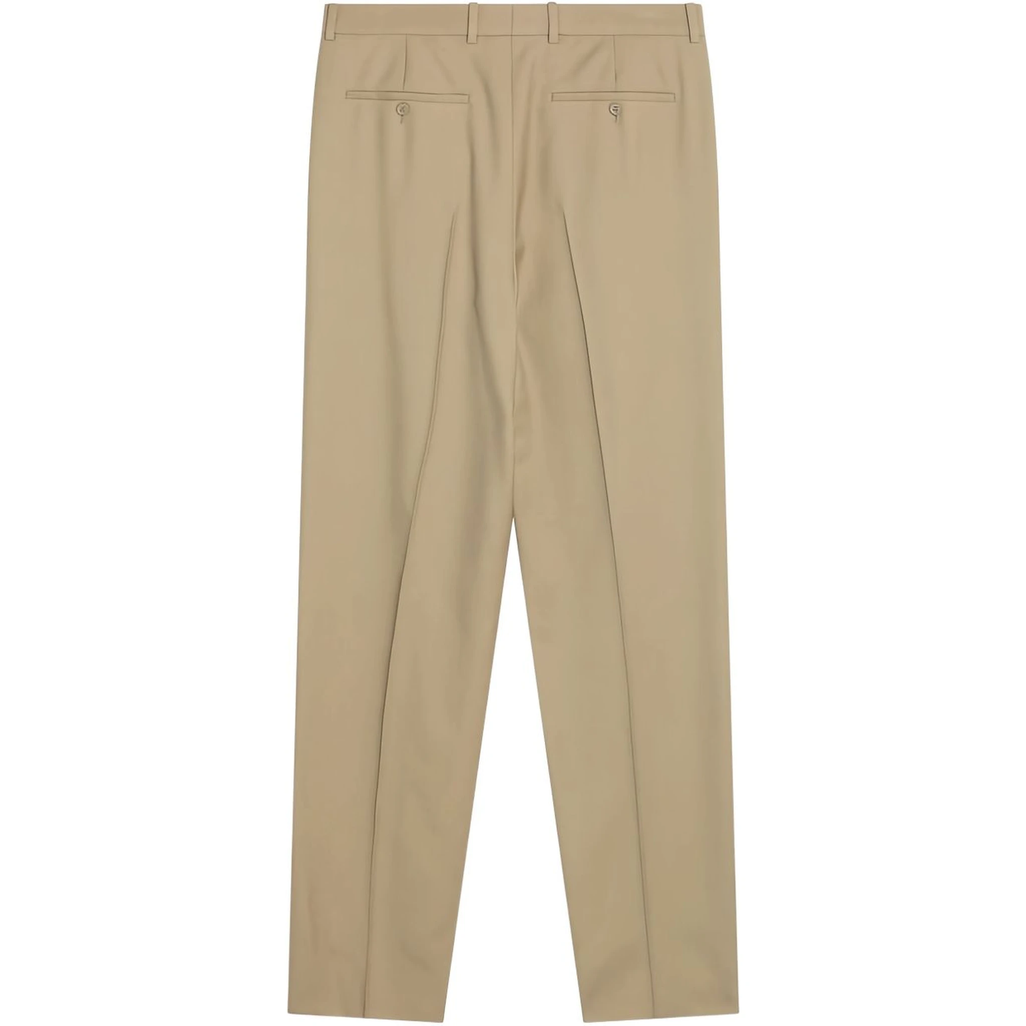 Wool Gabardine High-Waisted Carrot Trousers