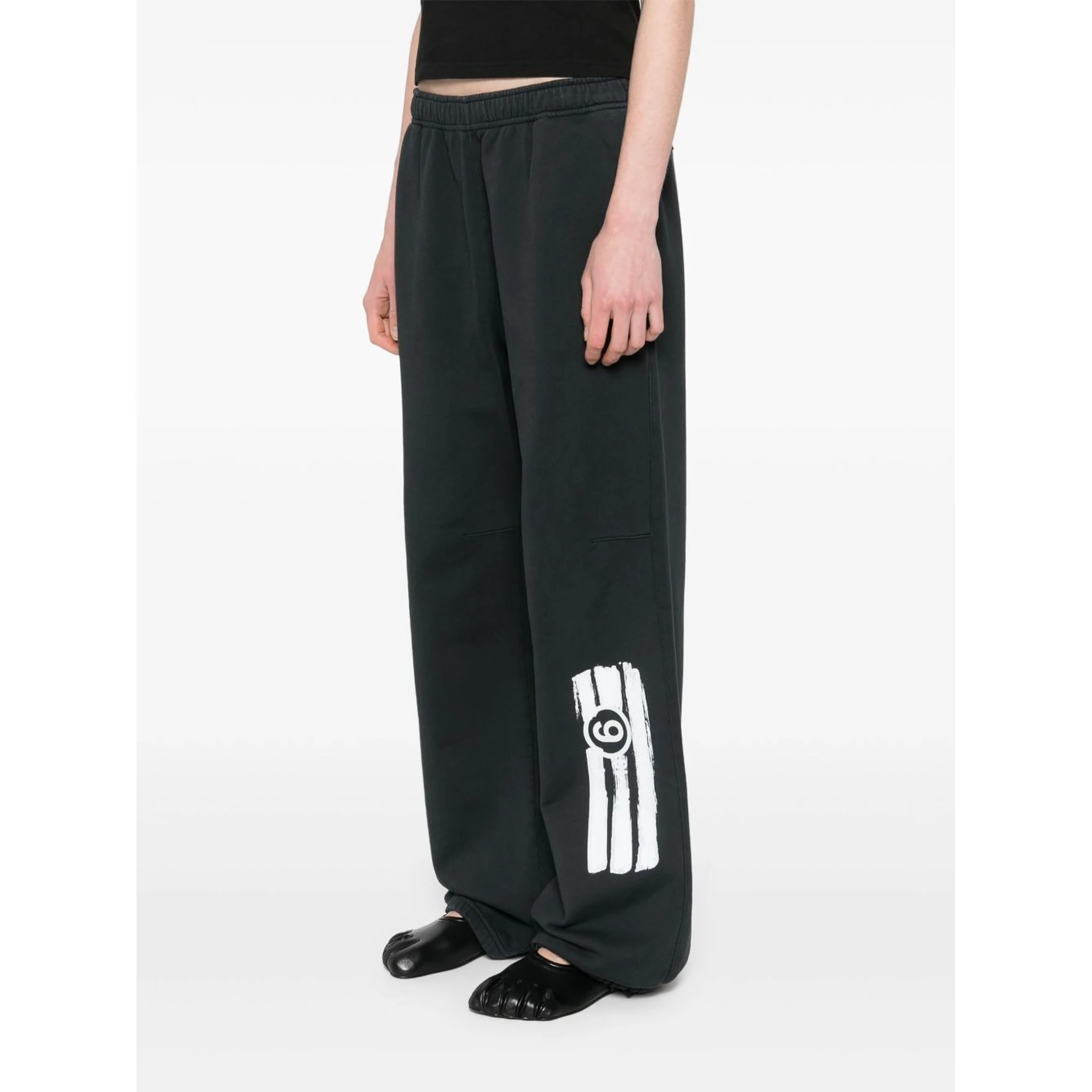 Numbers-motif track pants