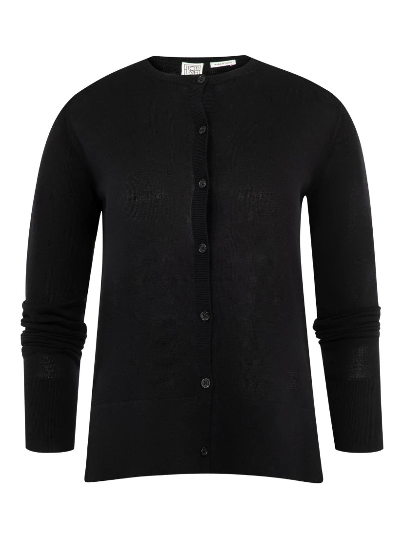 Toteme Women Crewneck Cardigan In Black