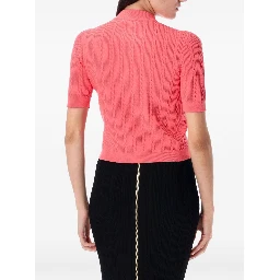 cable-knit buttoned cardigan