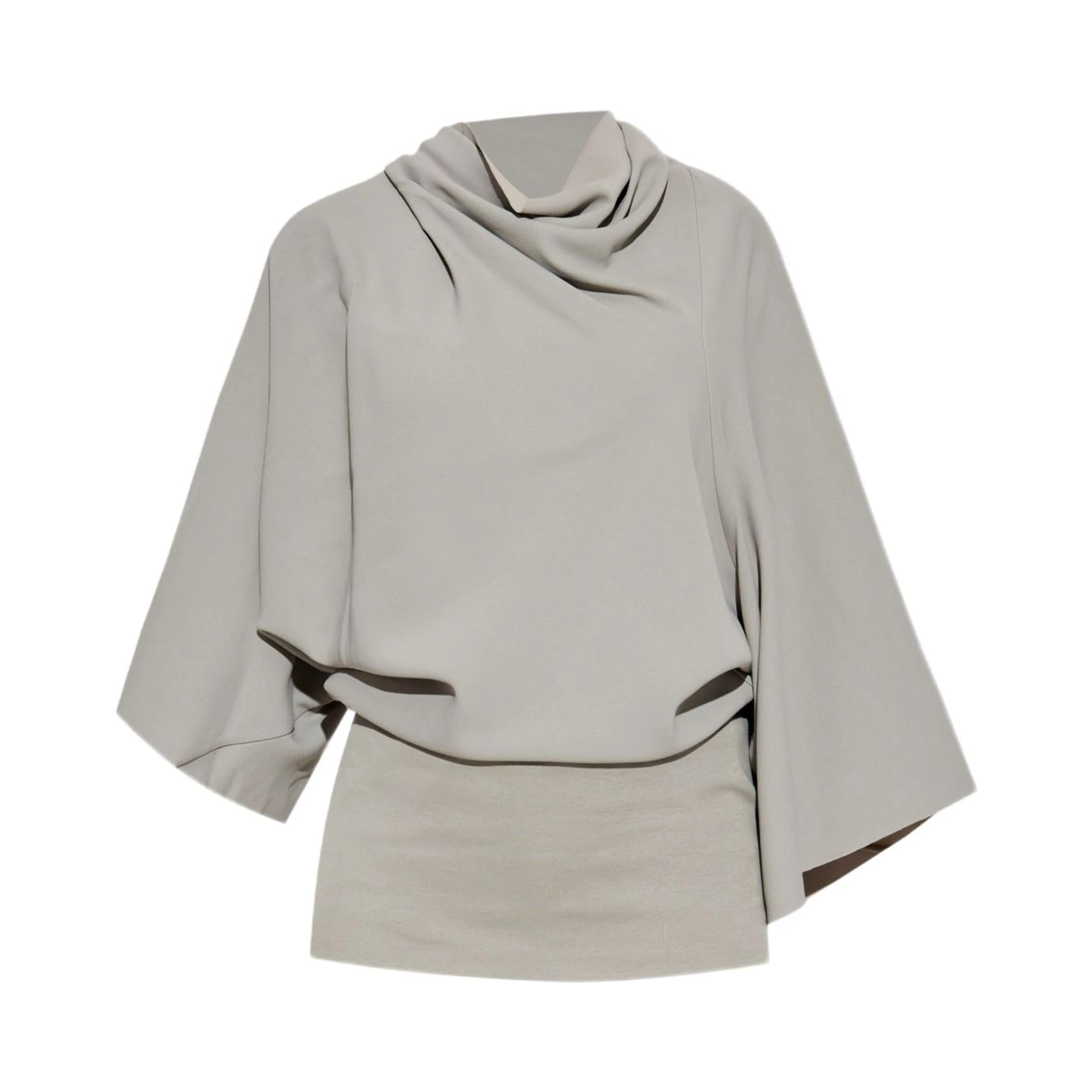 draped cowl-neck top