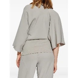 draped cowl-neck top