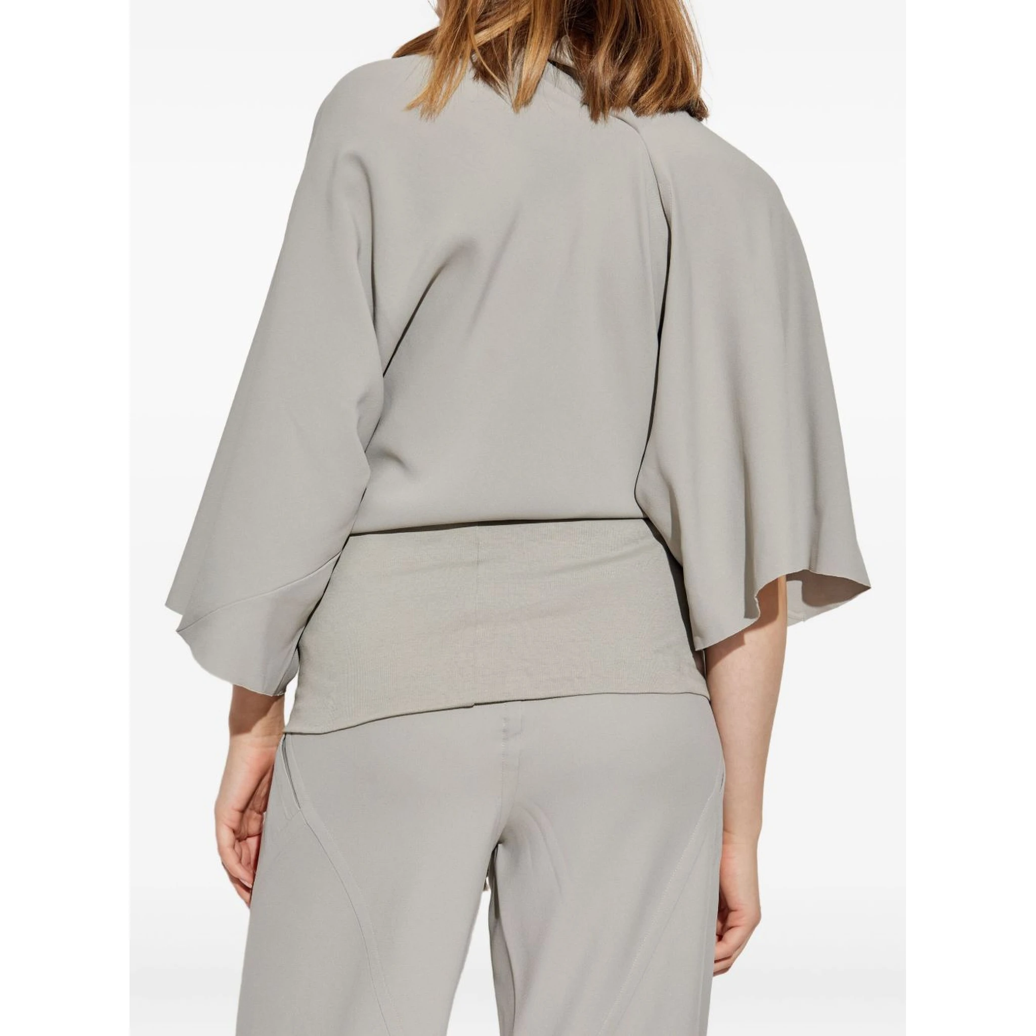 draped cowl-neck top