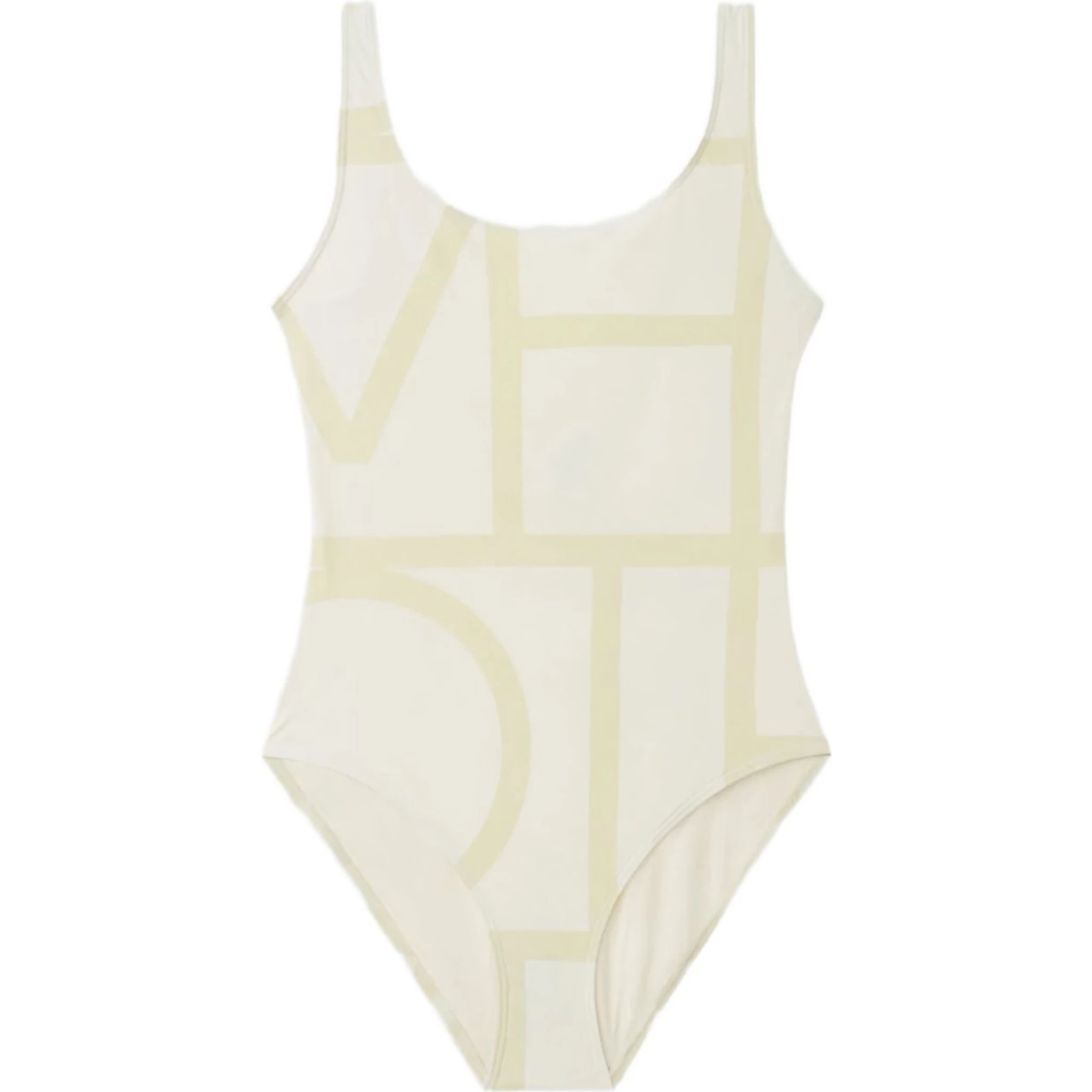 geometric-print swimsuit