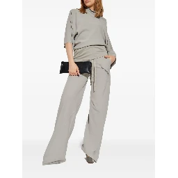 draped cowl-neck top