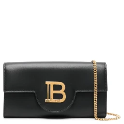 logo-plaque leather crossbody bag