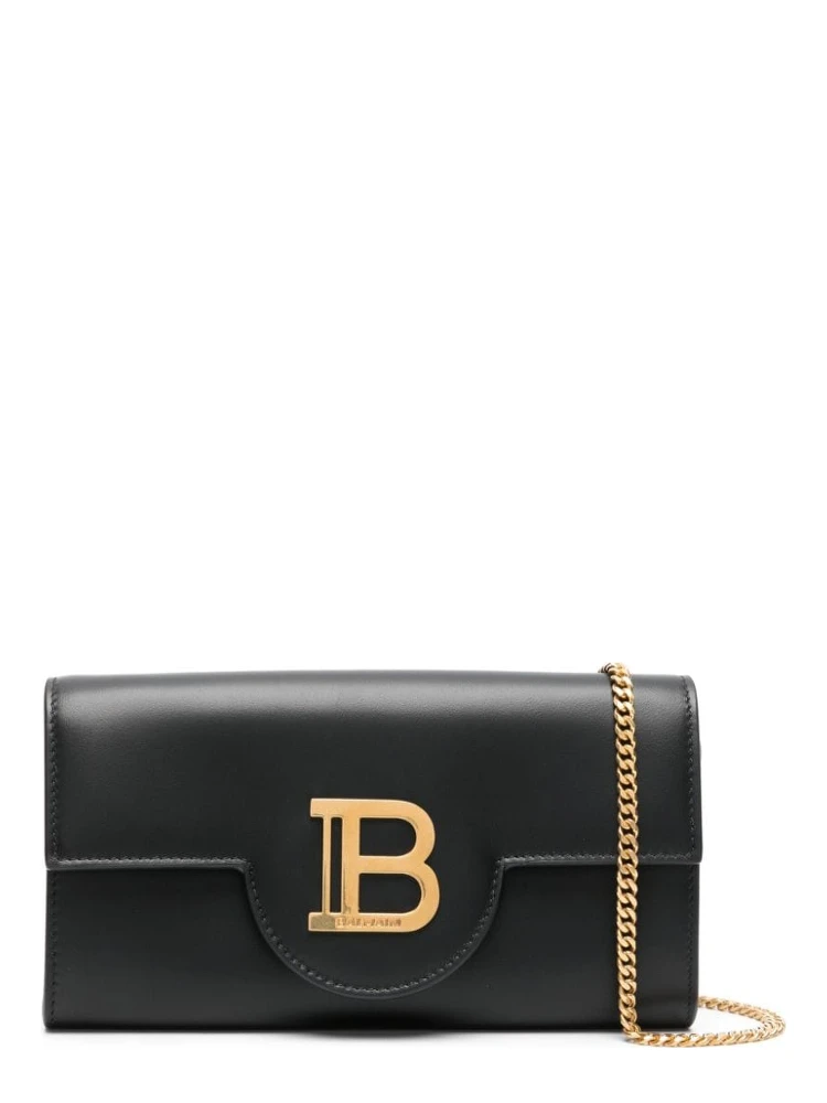 logo-plaque leather crossbody bag