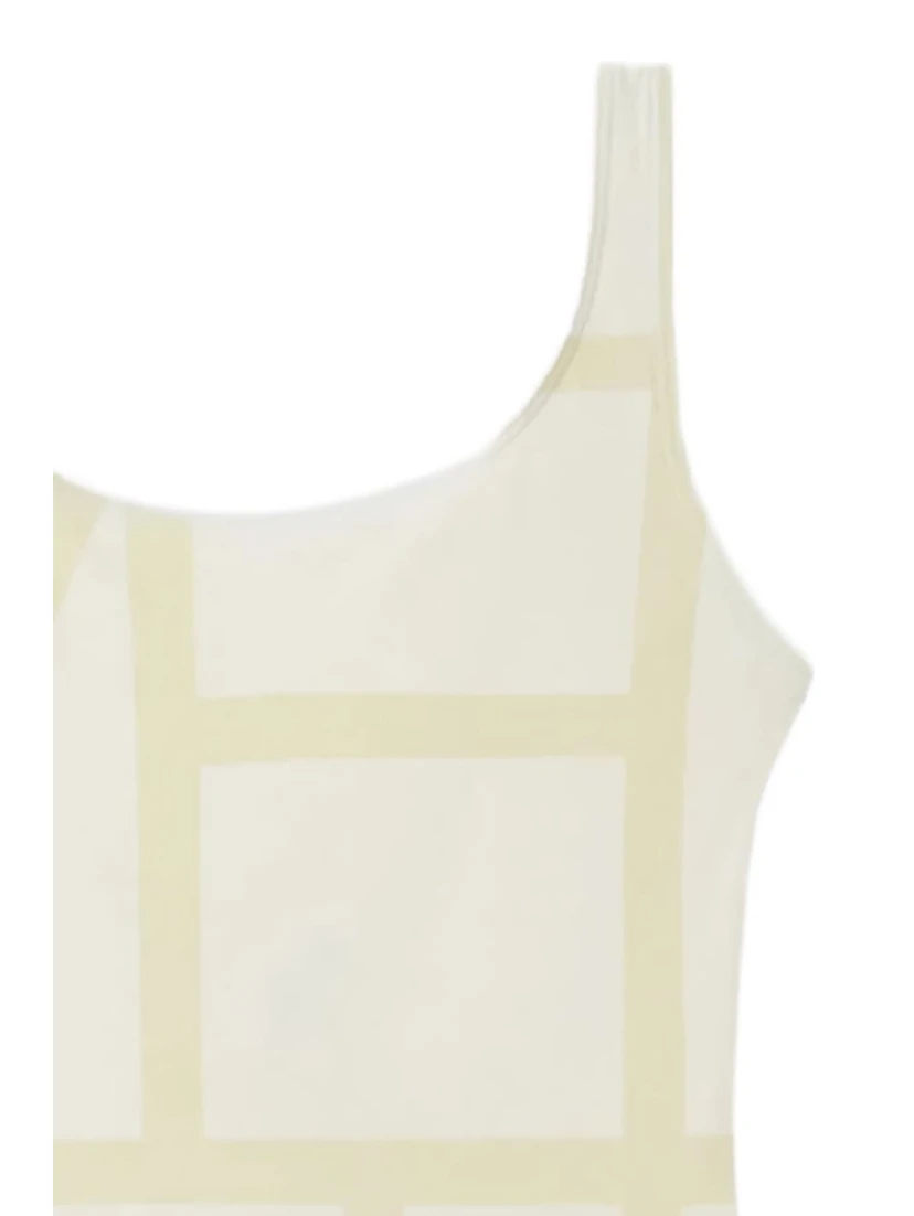 geometric-print swimsuit