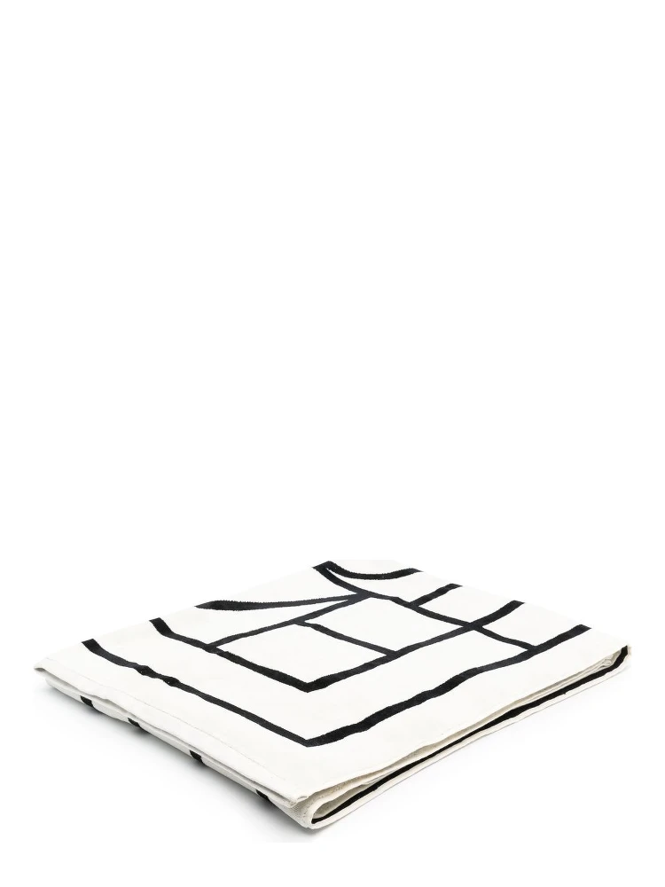 logo-jacquard beach towel