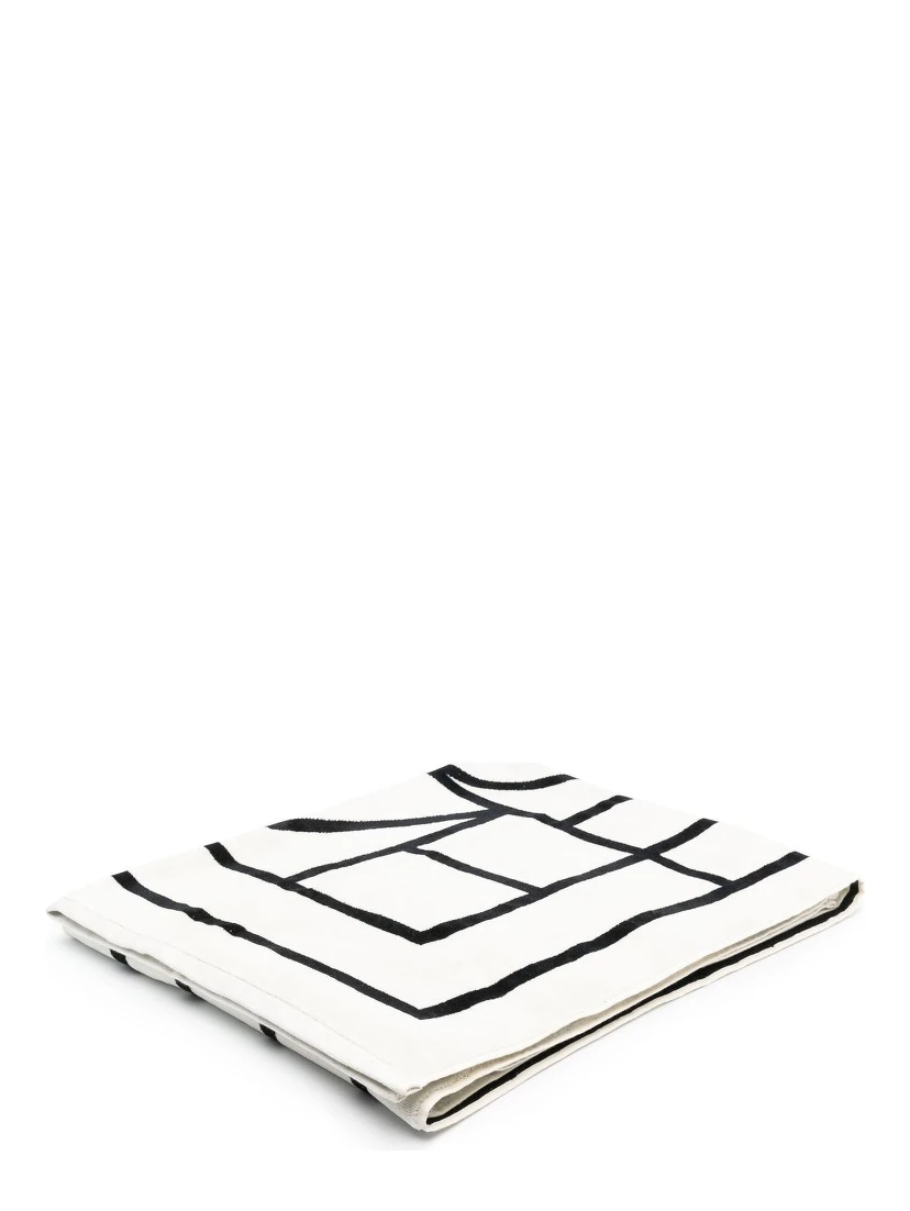 logo-jacquard beach towel