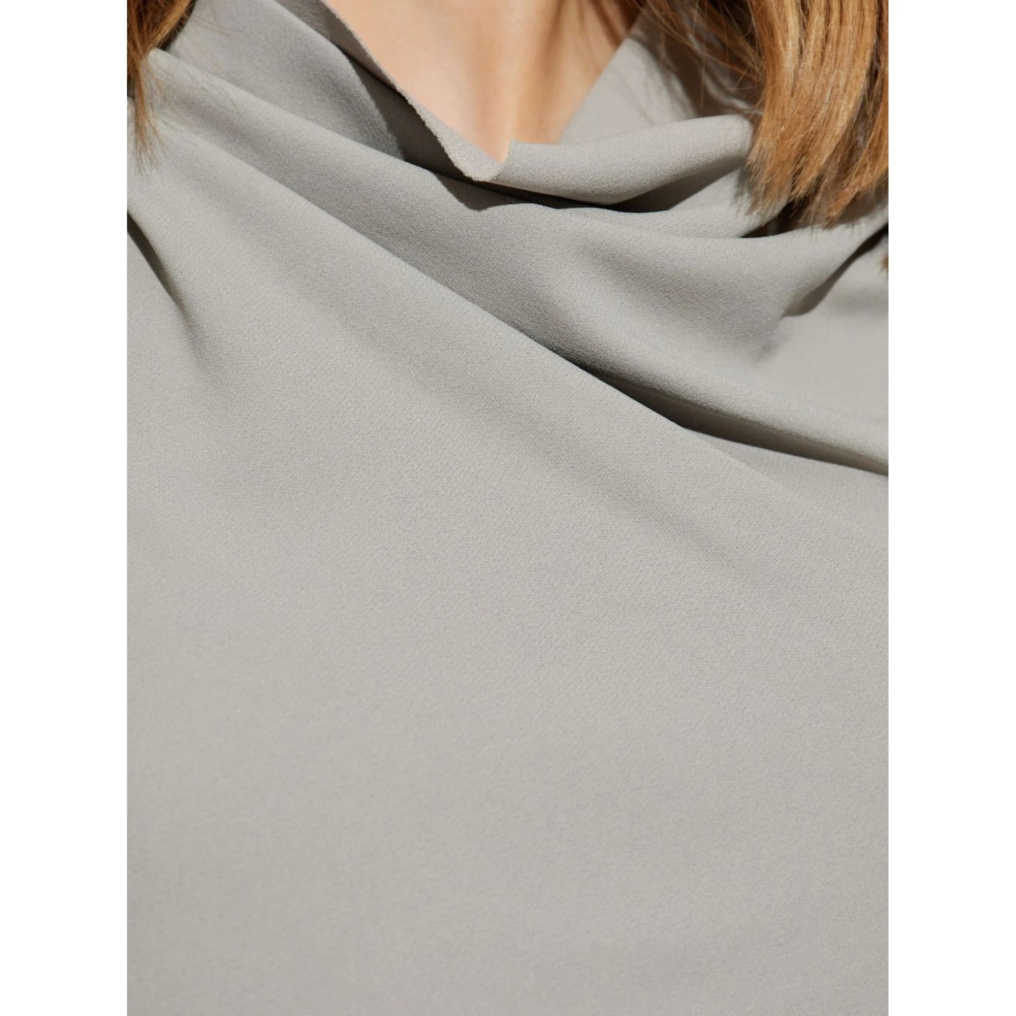 draped cowl-neck top