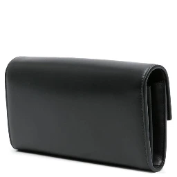 logo-plaque leather crossbody bag