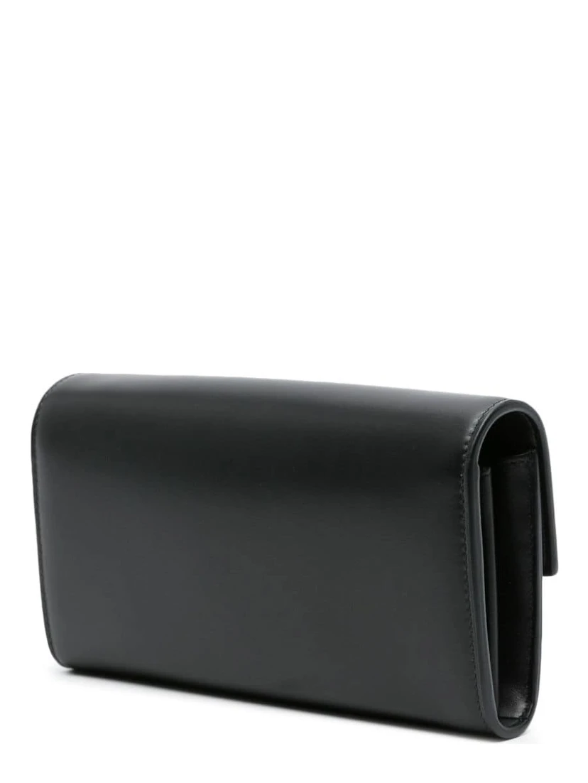 logo-plaque leather crossbody bag