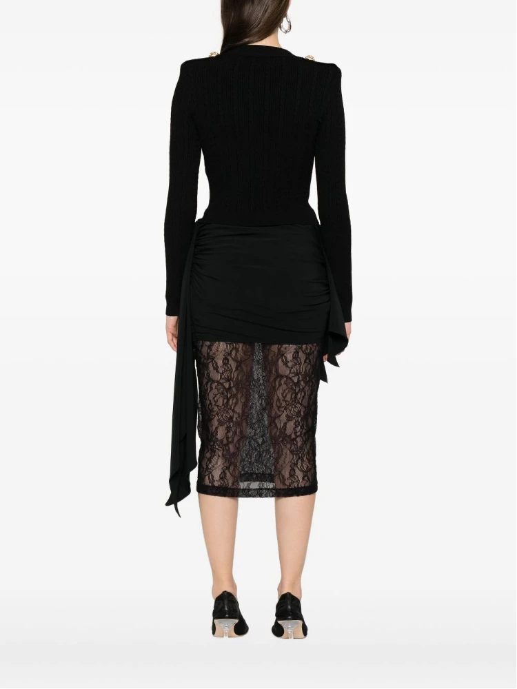 ribbed button-up cardigan alternative