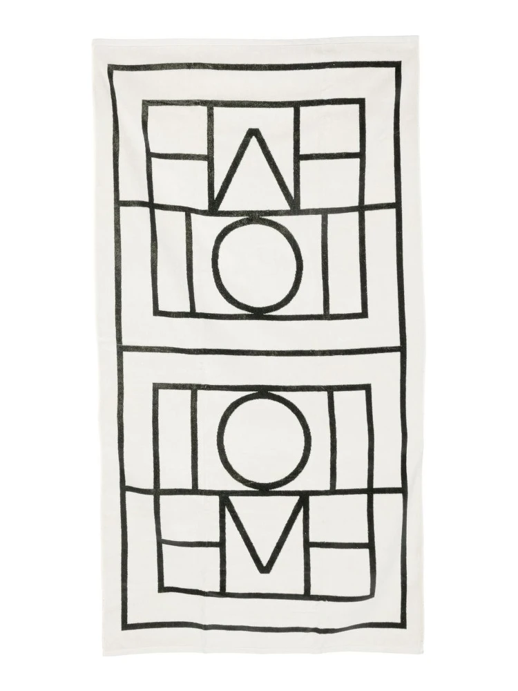 logo-jacquard beach towel alternative