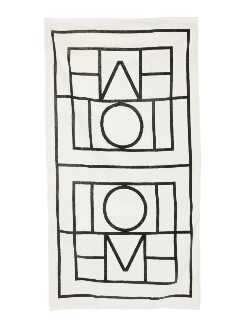 logo-jacquard beach towel