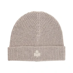 Wool Hat With Logo Patch In Neutral