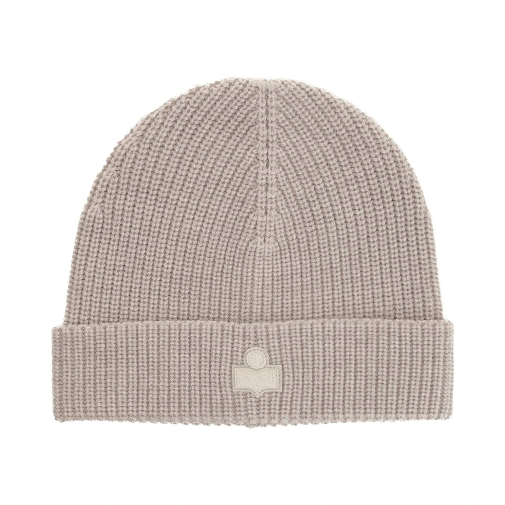 Wool Hat With Logo Patch In Neutral