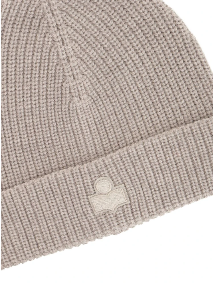 Wool Hat With Logo Patch In Neutral alternative