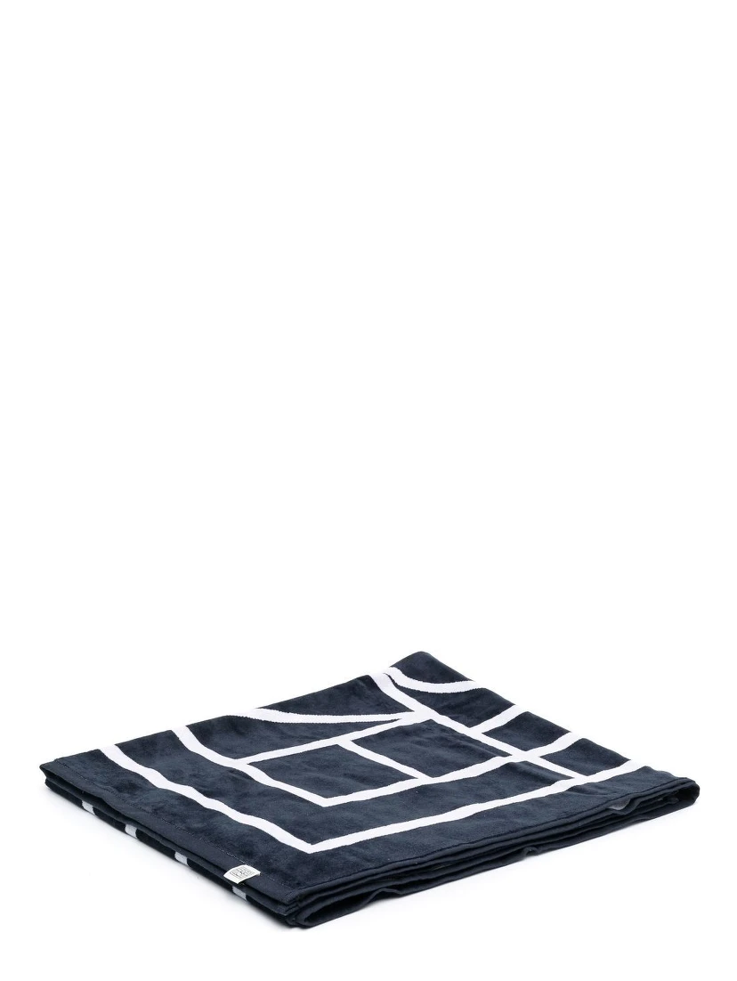 logo-jacquard beach towel