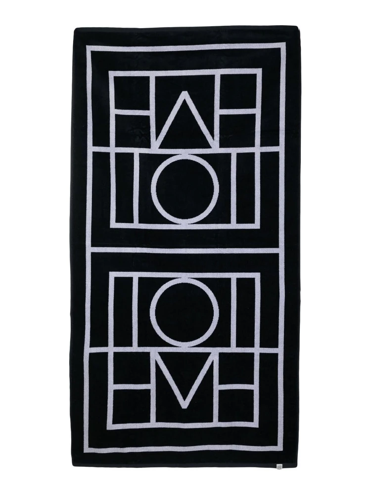 logo-jacquard beach towel alternative