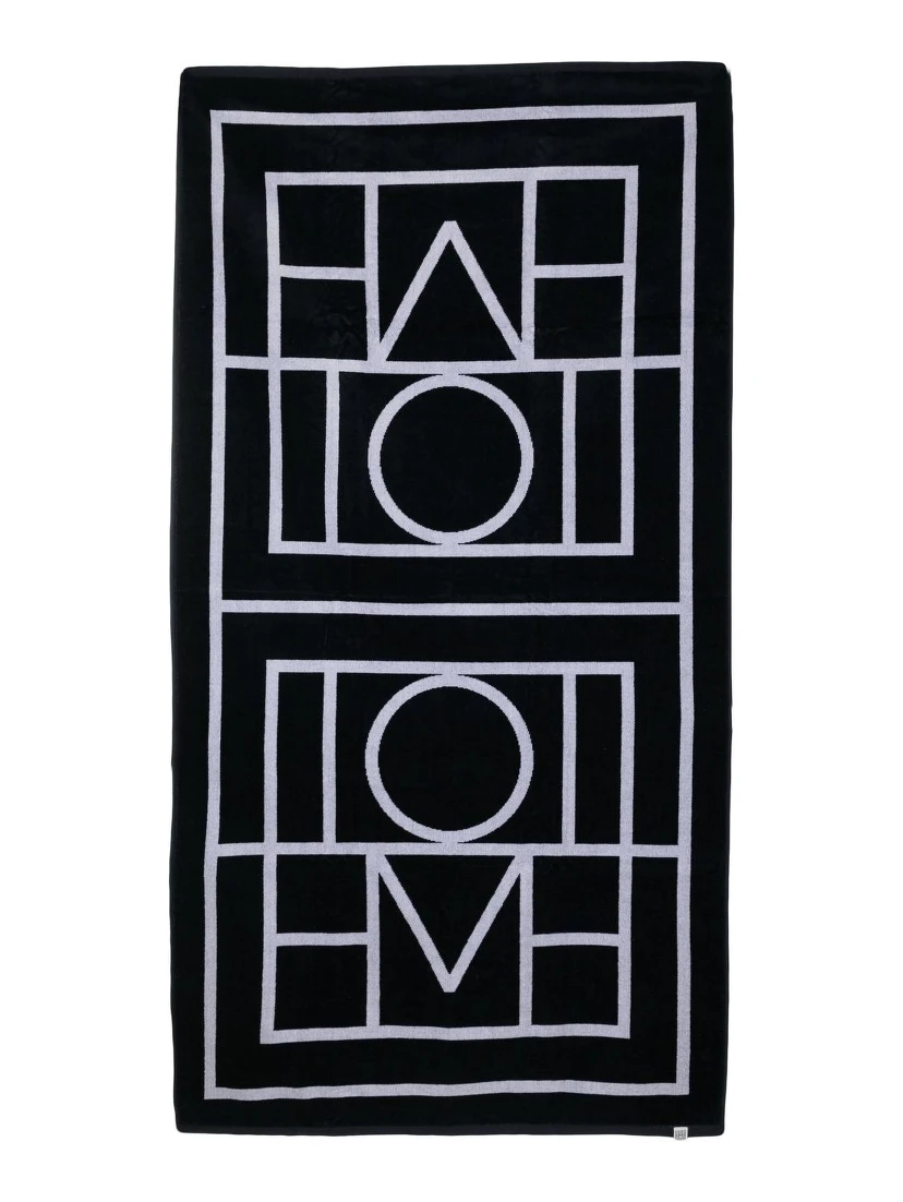 logo-jacquard beach towel