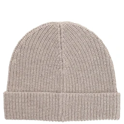 Wool Hat With Logo Patch In Neutral