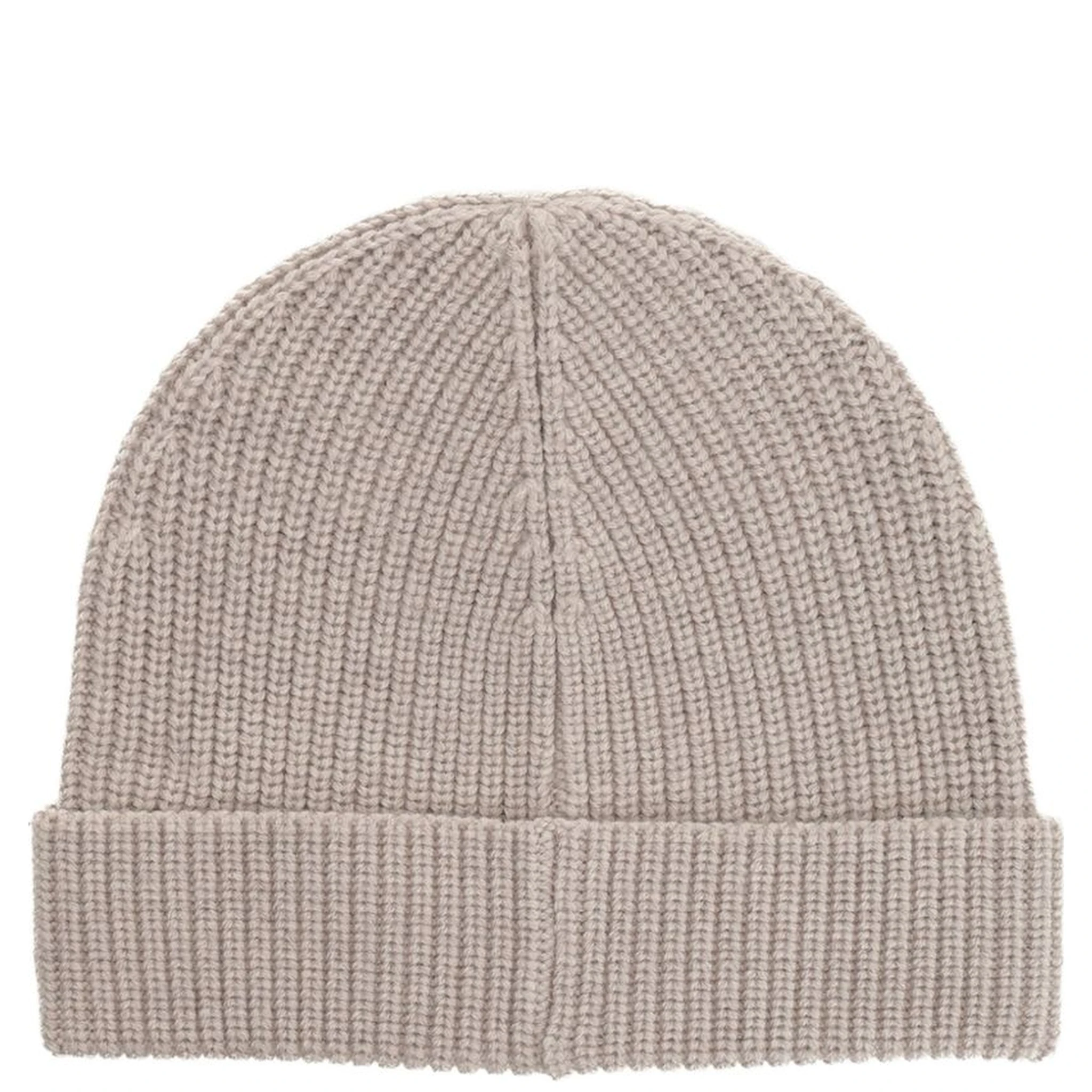 Wool Hat With Logo Patch In Neutral