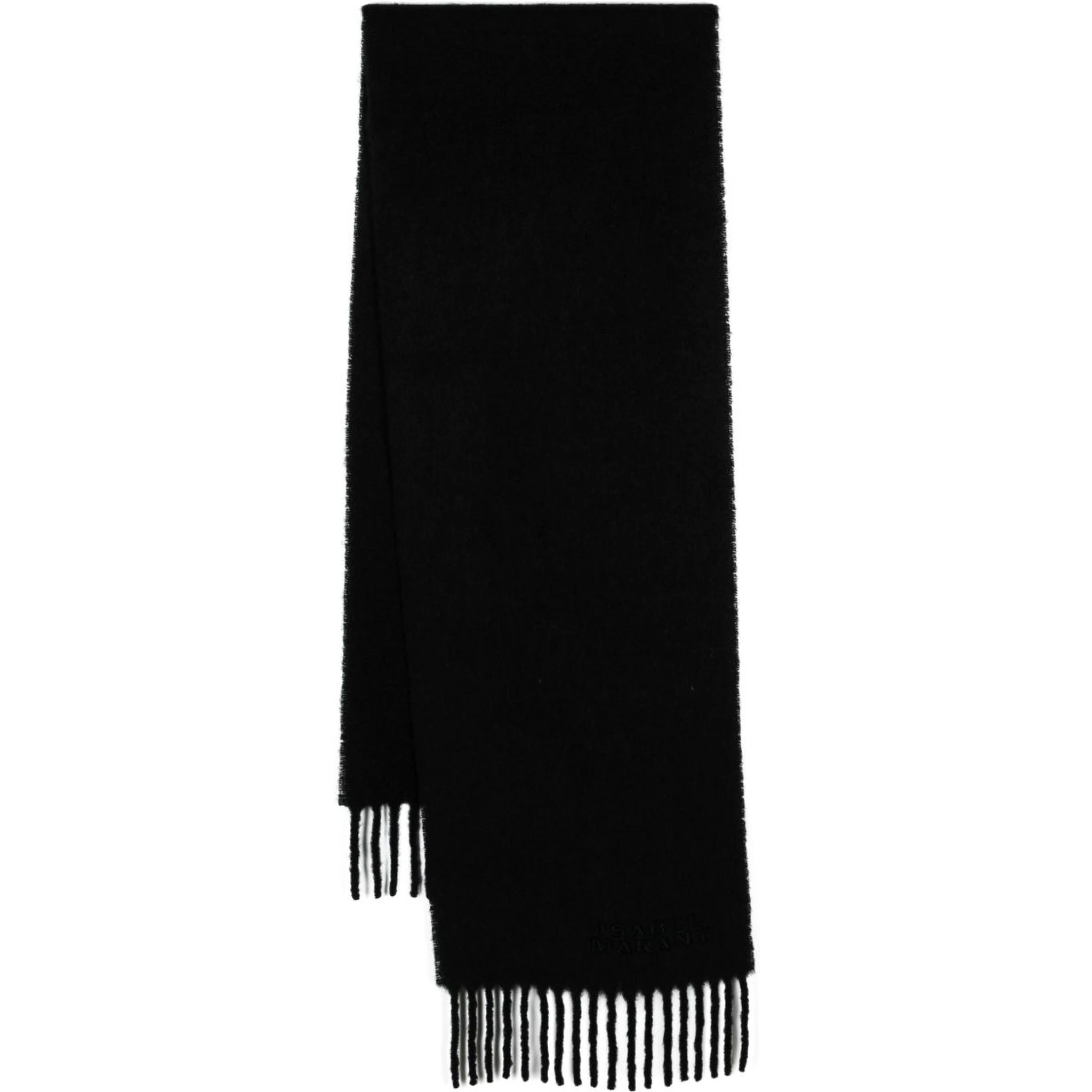 Women Firny Wool Scarf In Black