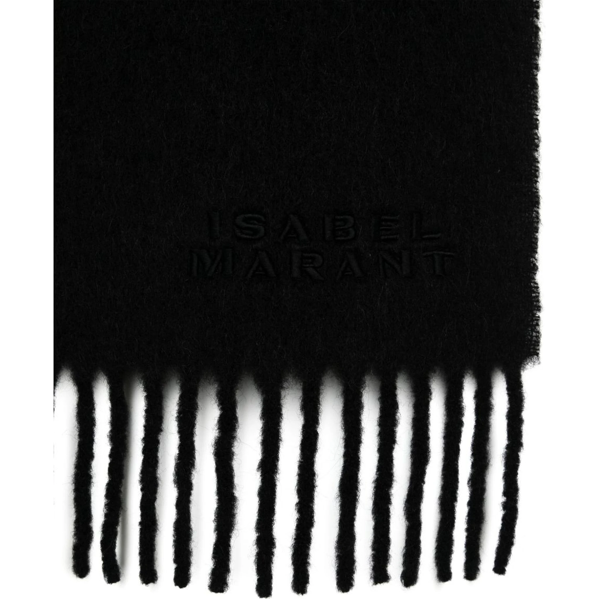 Women Firny Wool Scarf In Black