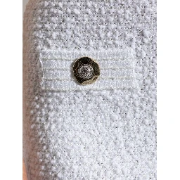 White Cotton Blend Miniskirt