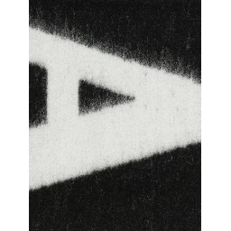 logo-intarsia fringed scarf