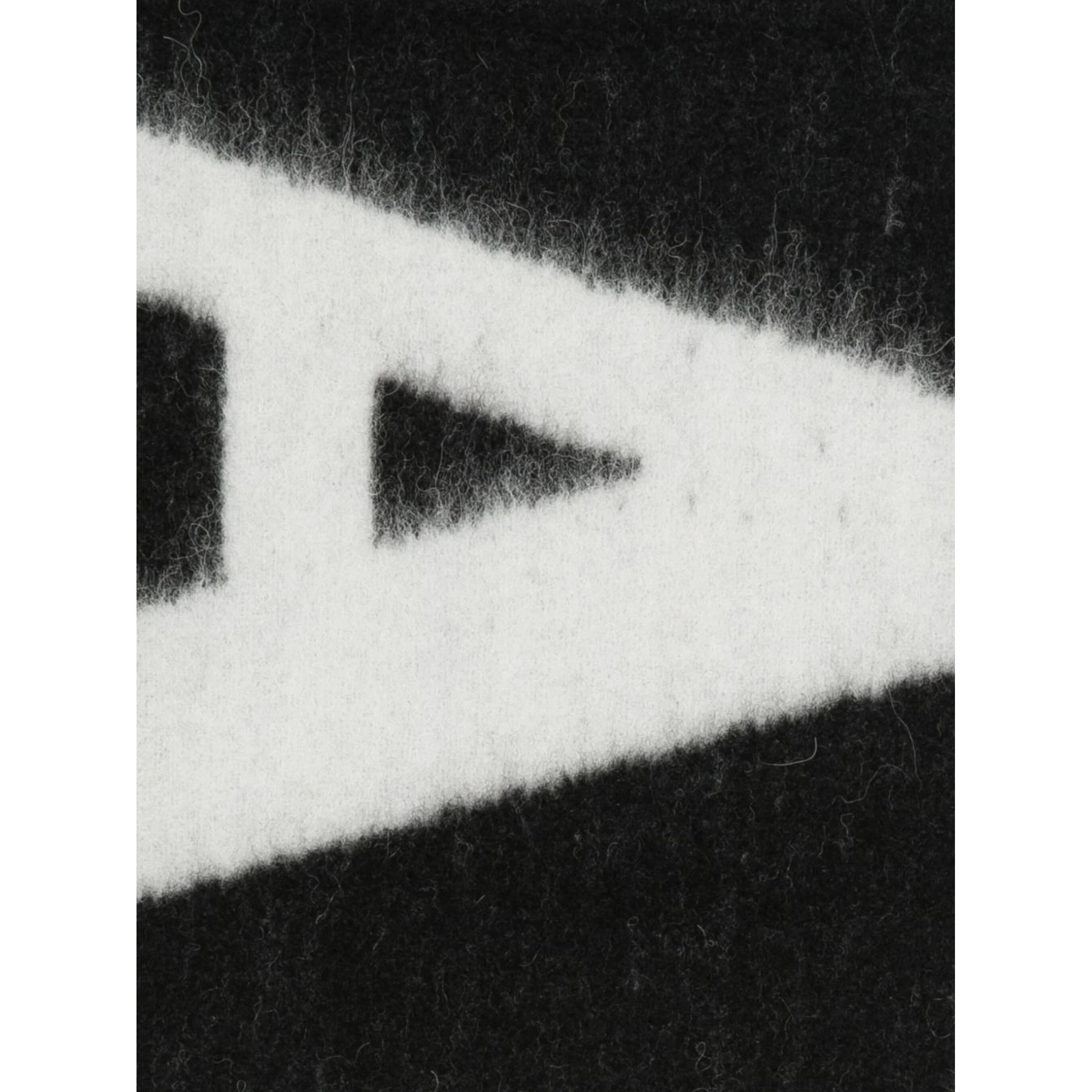 logo-intarsia fringed scarf